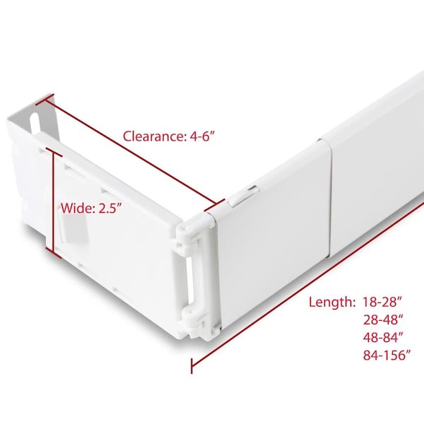 Central Design 18 to 28 in. Wide Pocket Curtain Rod WP4018 - main